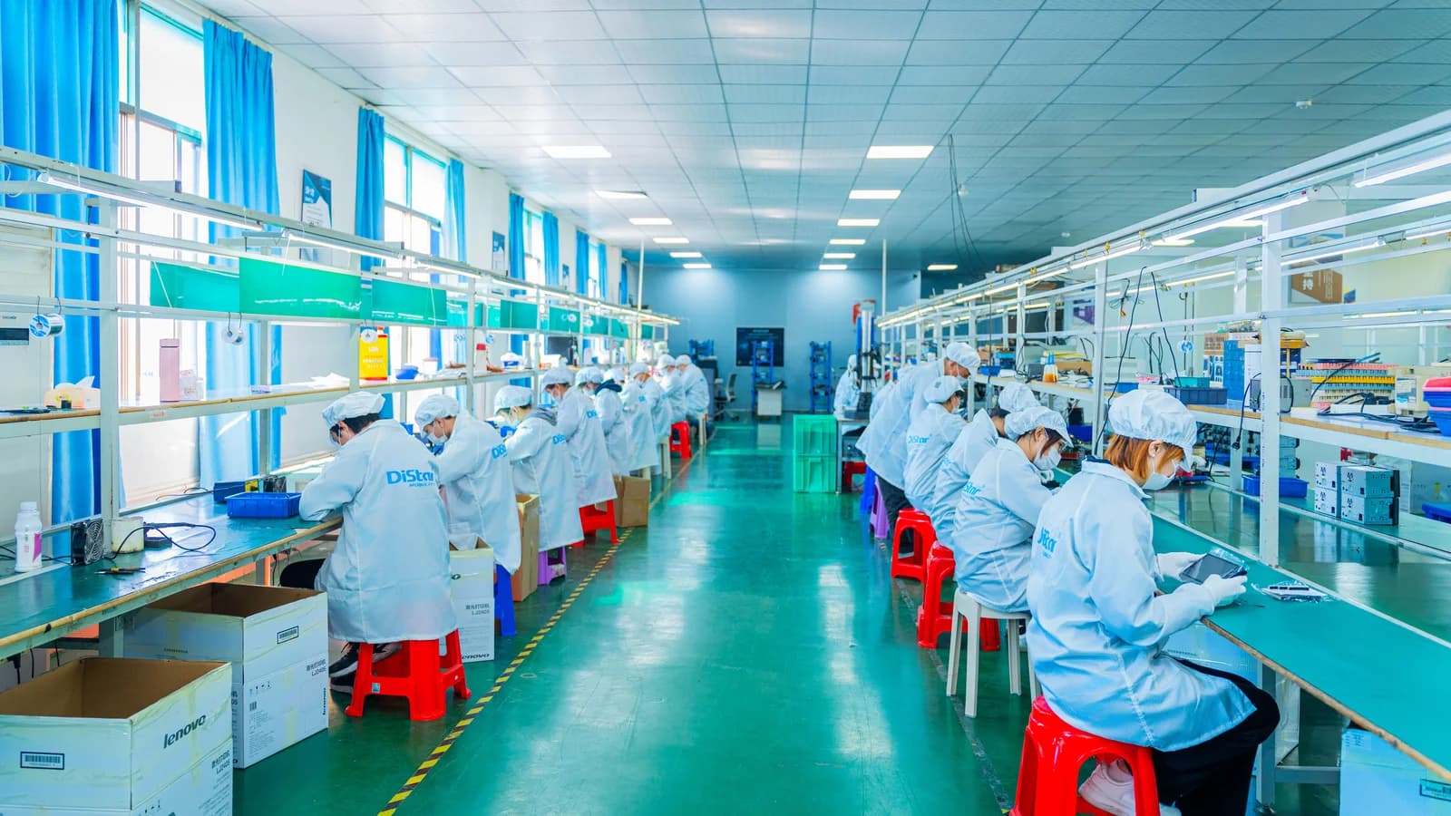 Assembly line for vehicle electronics