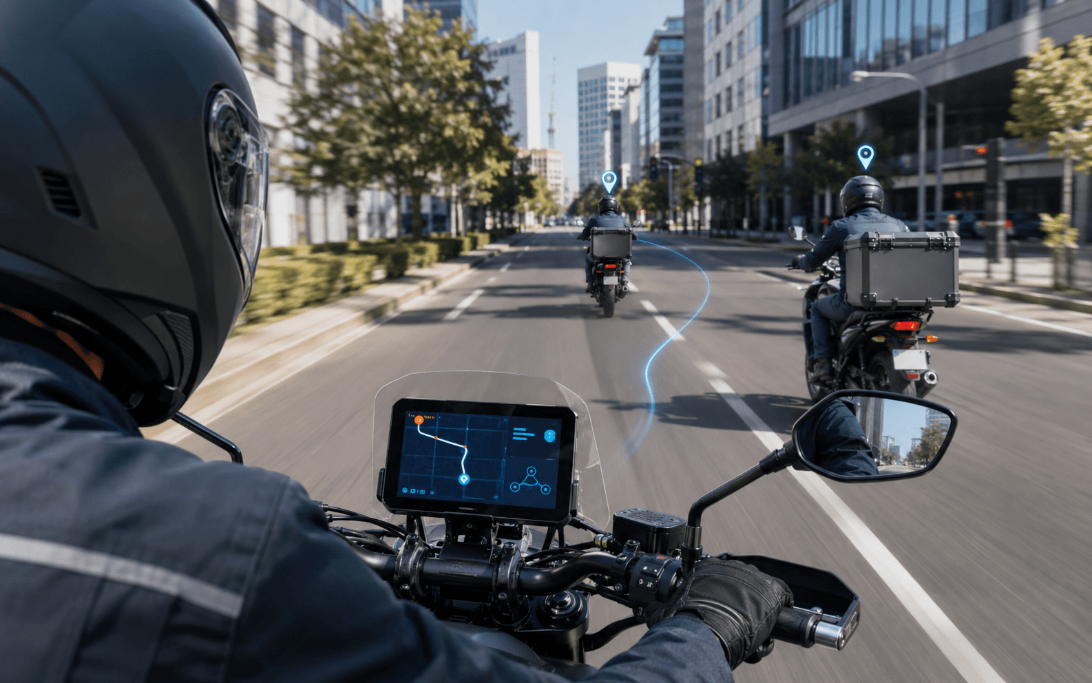 Motorcycle electronics for commercial fleet applications