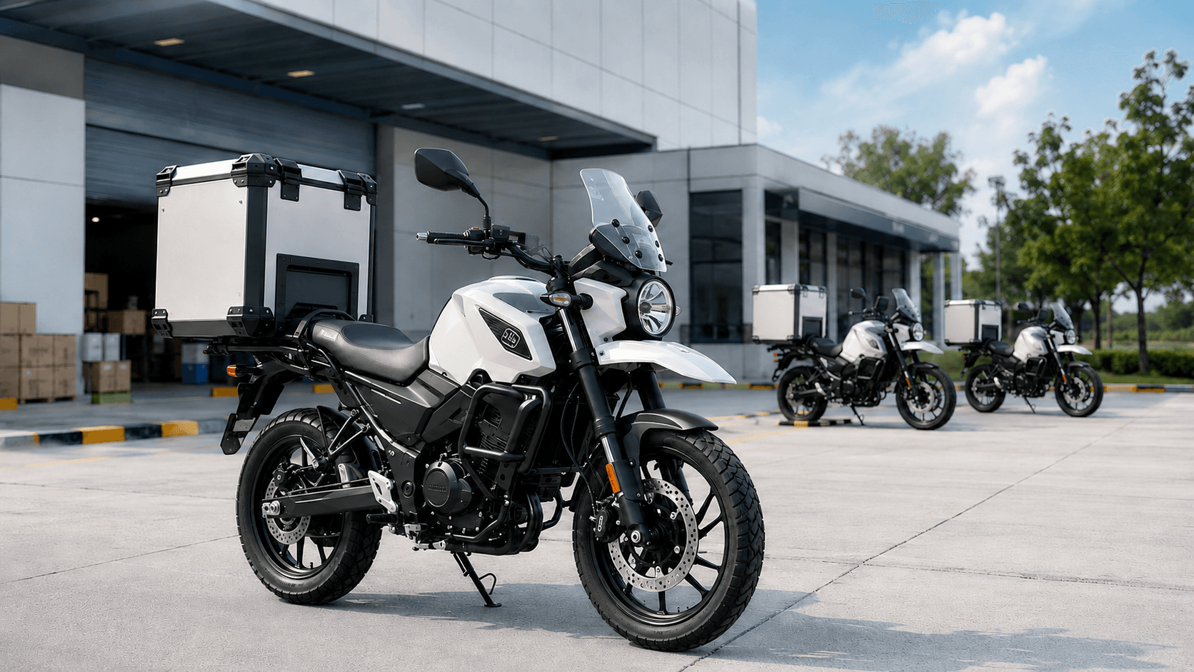 Motorcycle fleet smart display and connected electronics solution