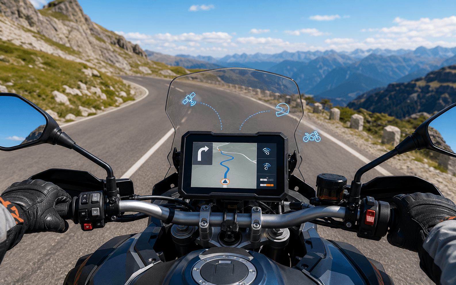 Motorcycle fleet and connected riding application