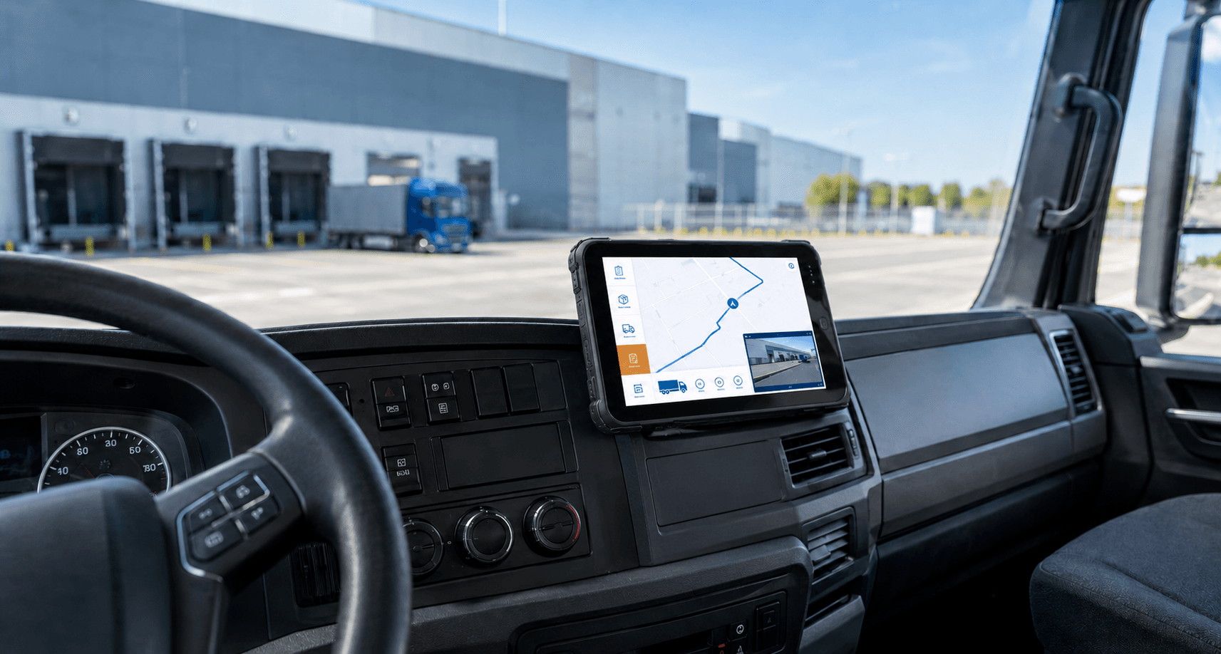 Vehicle tablets connected with fleet platform workflow